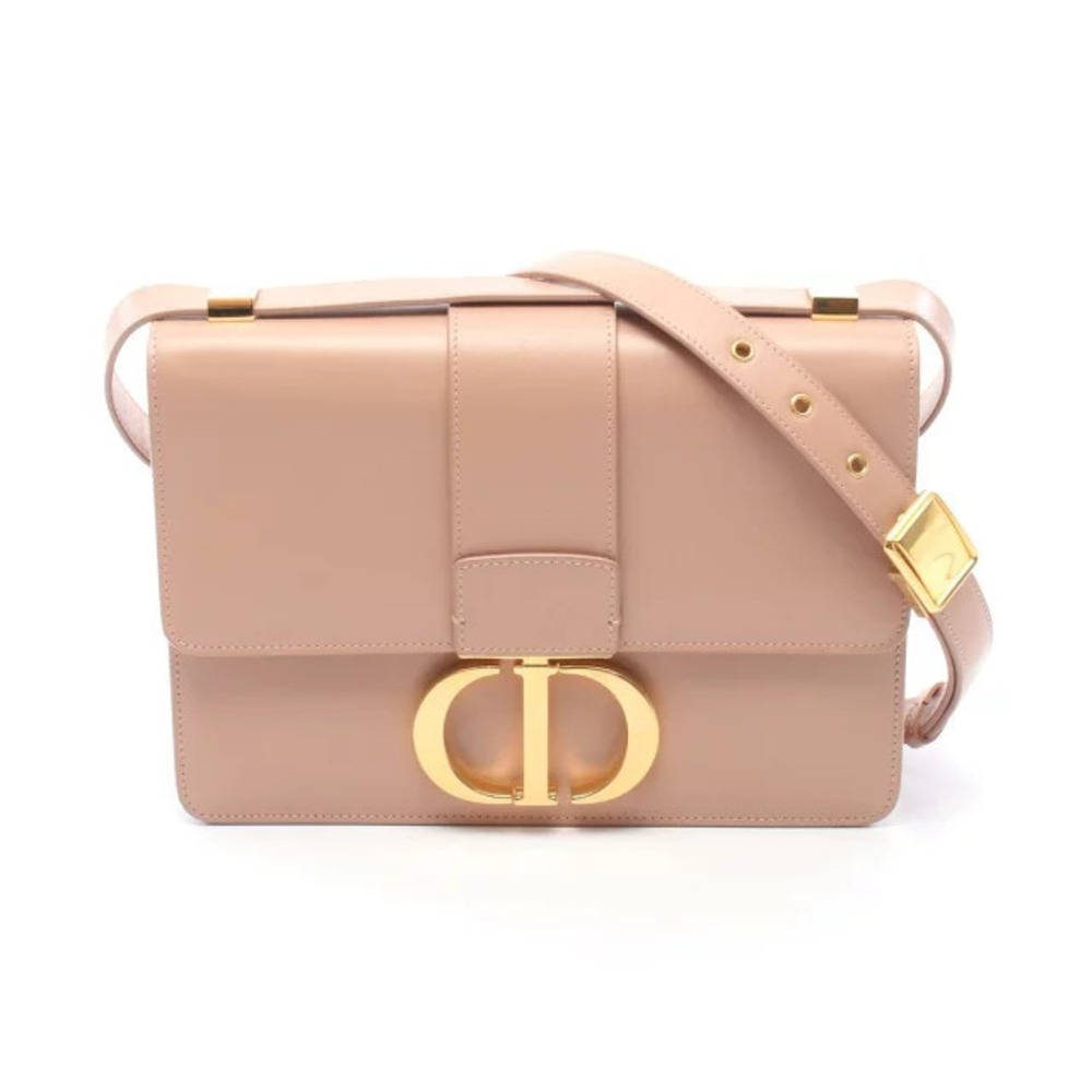 Christian Dior Montaigne Shoulder Bag Leather Pink